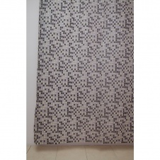 Штора для ванной WS-800 (мозайка) коричневая 180х180 арт(104026)