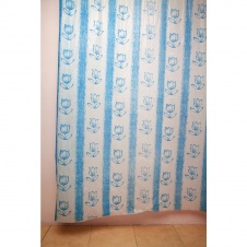 Штора для ванной WS-804 (А-11) голубая 180х180 арт(104044) Уп(60)