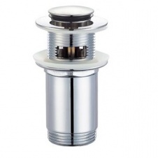 Донный клапан 1 1/4" (нажимной) с переливом, автомат D63-1 DIVINO (уп 50шт) арт(2357)