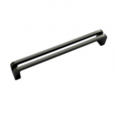 Ручка-скоба мебельная Trodos "2567" 160 сплав ЦАМ, черный никель брашированный матовый арт(303519) Уп(0)
