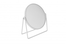 Зеркало настольное белое BIE-0598G (17см), арт() Уп(20)