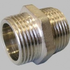 Ниппель G3/4" латунь/никель Галлоп Новосибирск арт(0204045)